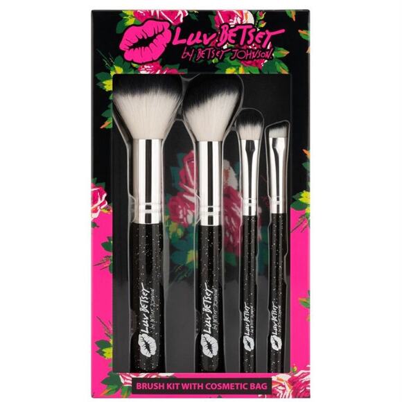 Luv Betsey by Betsey Johnson Brush Kit with Cosmetic Bag - Picture 1 of 5